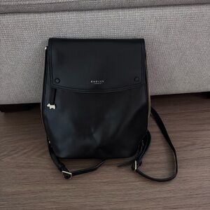 Radley London Black Leather Backpack purse